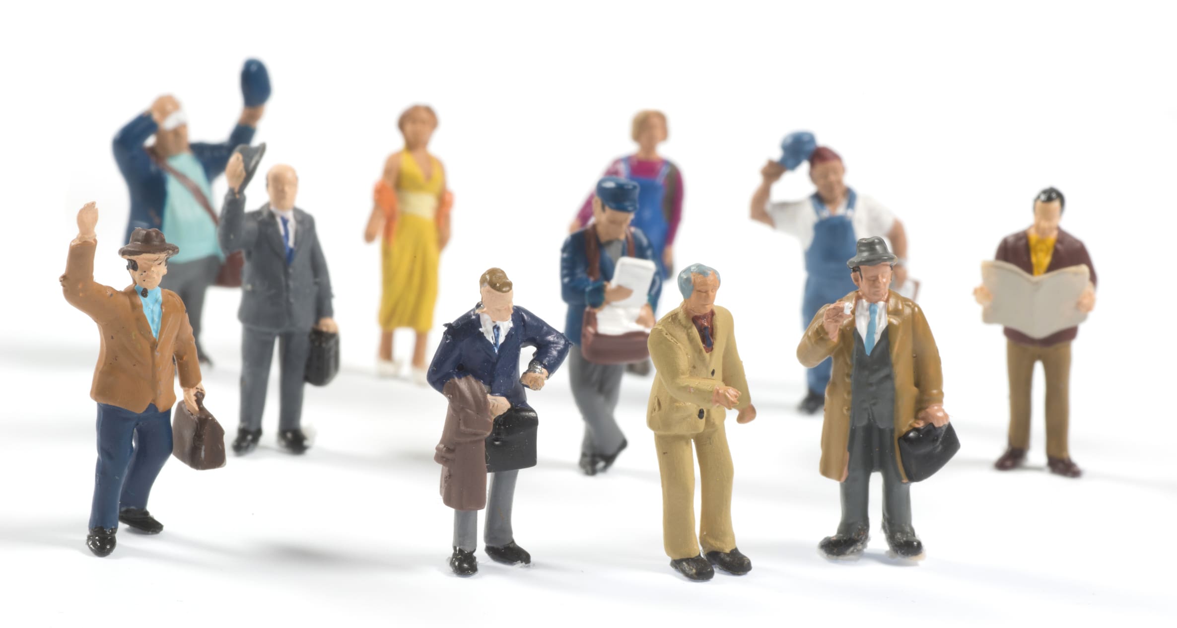 little people standing arround